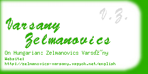 varsany zelmanovics business card